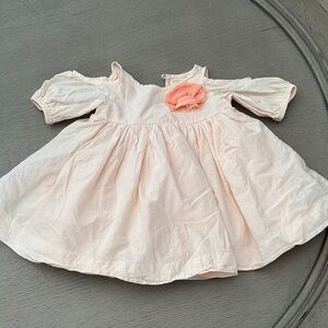 First Impressions Light Pink Dress with Floral Detail